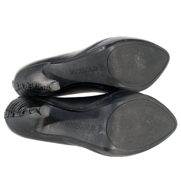 ROSEGOLD Miles Ruched Leather High Heel Platform Pumps 38.5/8.5 - Picture 6 of 8